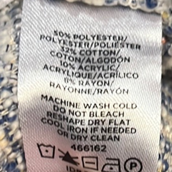 LOFT White and Blue A-line Mini Skirt for Casual Wear size Medium - Picture 12 of 12